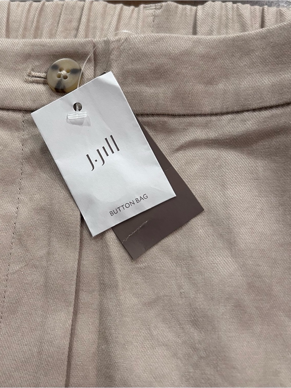 J. Jill Linen Stretch Cropped Pants Size 16 Tan Flax NEW With Tags - Picture 14 of 14